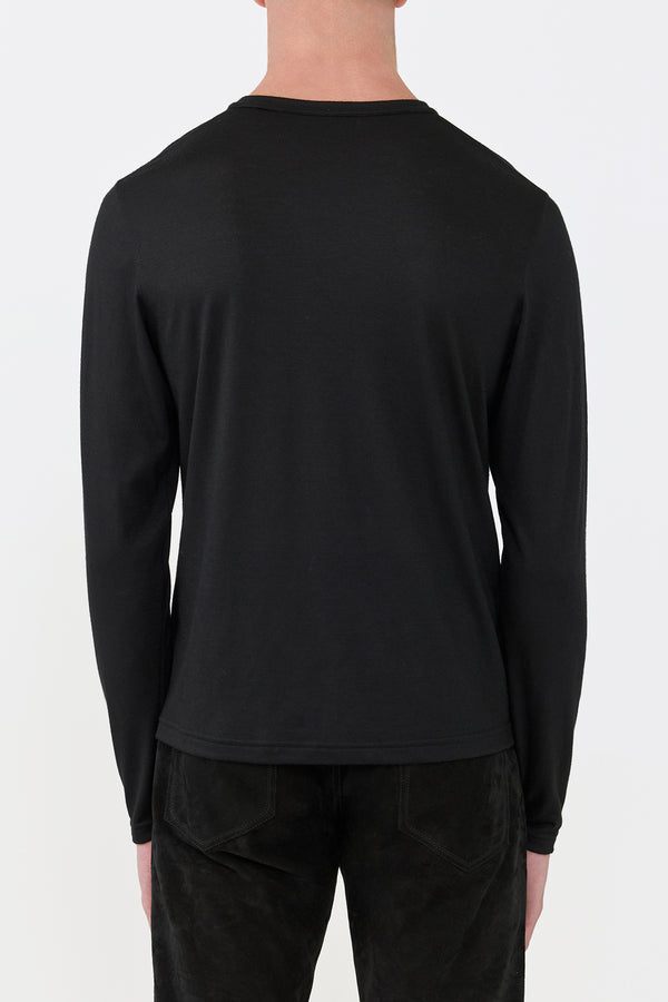 Gabriela Hearst Owen Tee In Black Cashmere