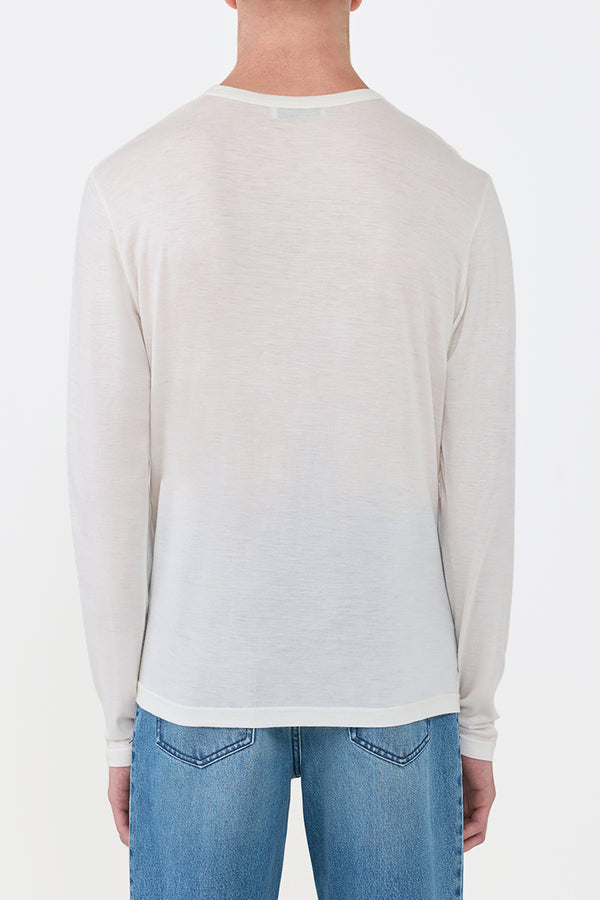 Gabriela Hearst Owen Tee In Ivory Cashmere
