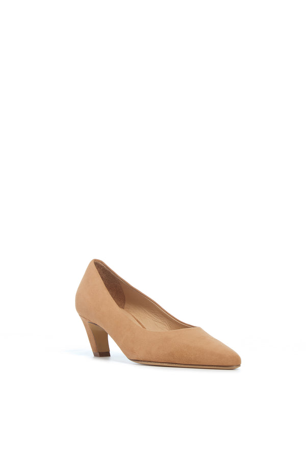 Gabriela Hearst Peggy Pump In Dark Camel Suede