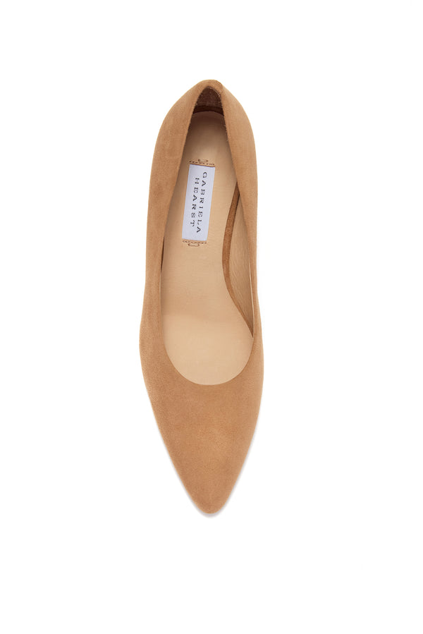 Gabriela Hearst Peggy Pump In Dark Camel Suede