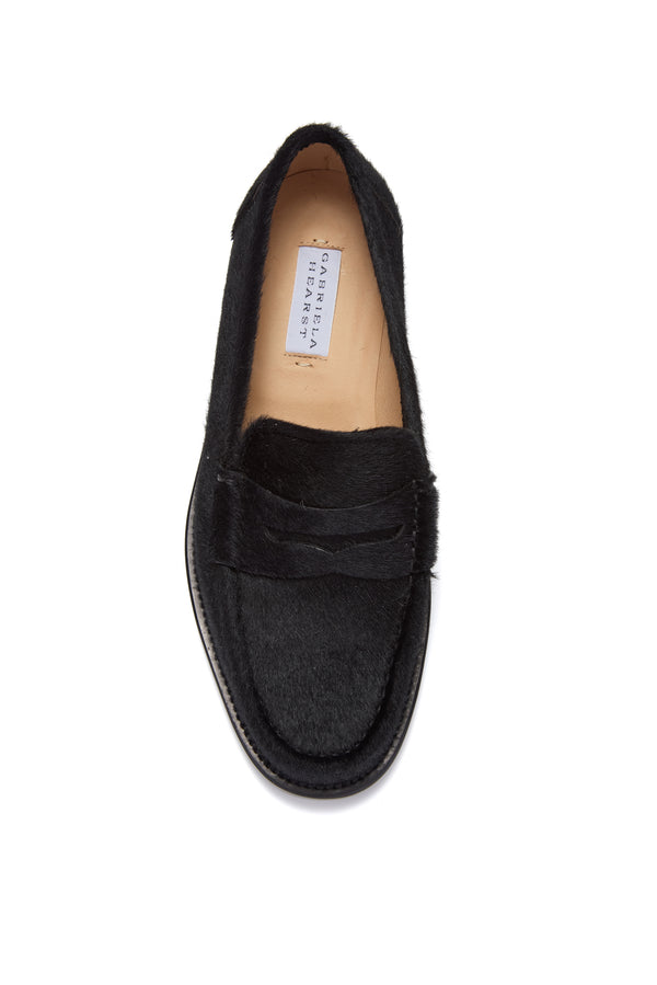 Gabriela Hearst Pierre Loafer In Black Pony Hair