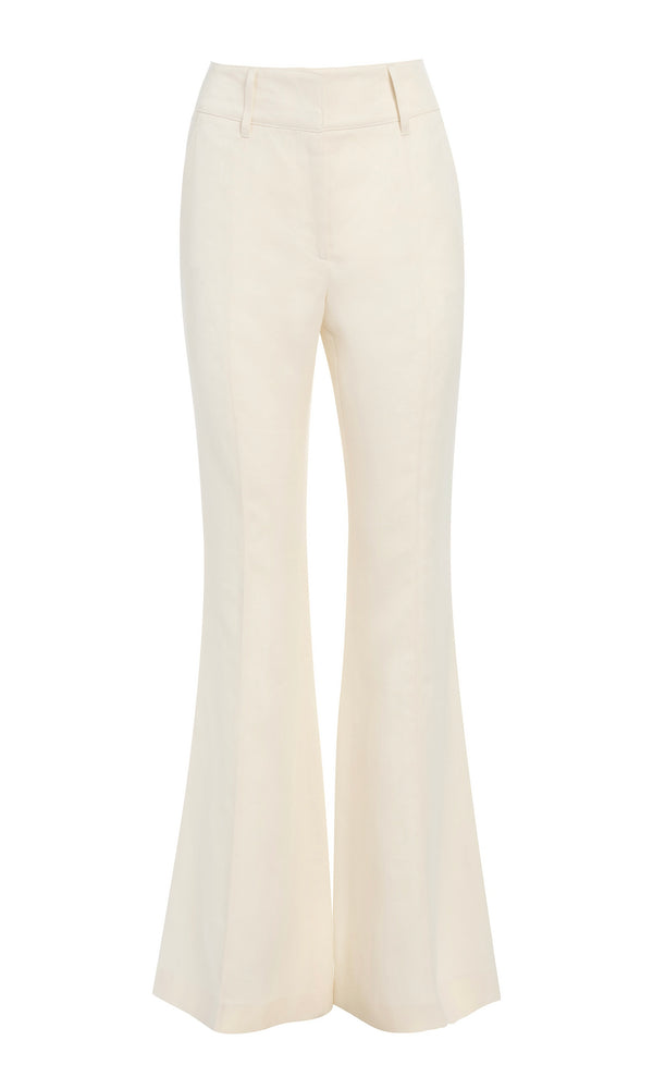 gabriela hearst Rhein Pant in Ivory Textured Linen