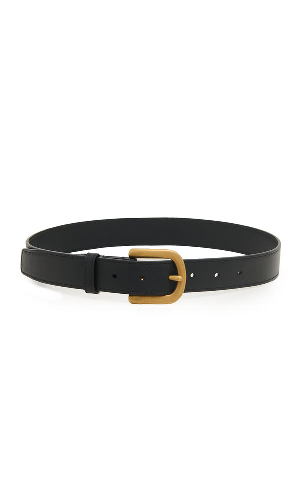 Gabriela Hearst Sam Belt In Black Leather