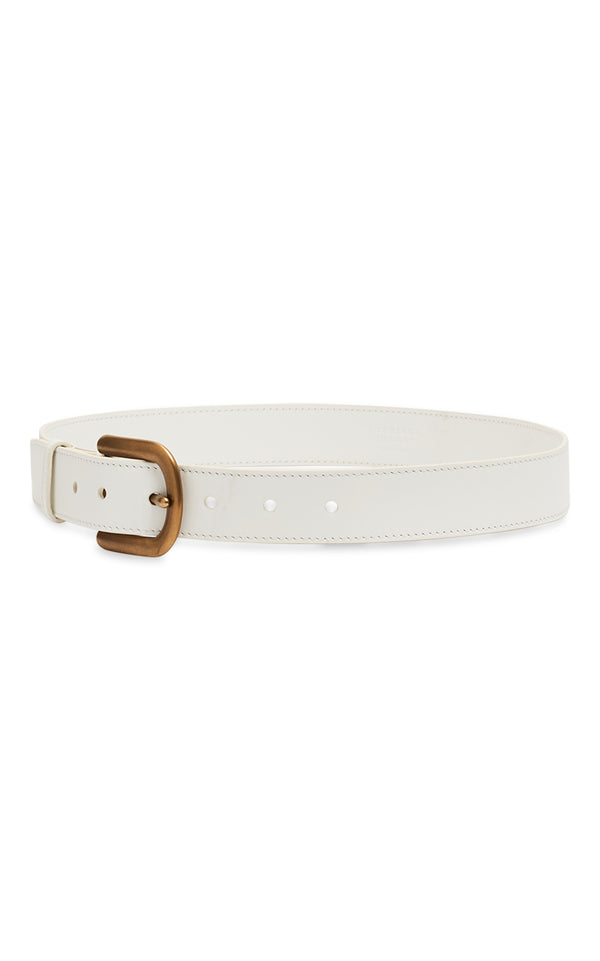 Gabriela Hearst Sam Belt In White Leather