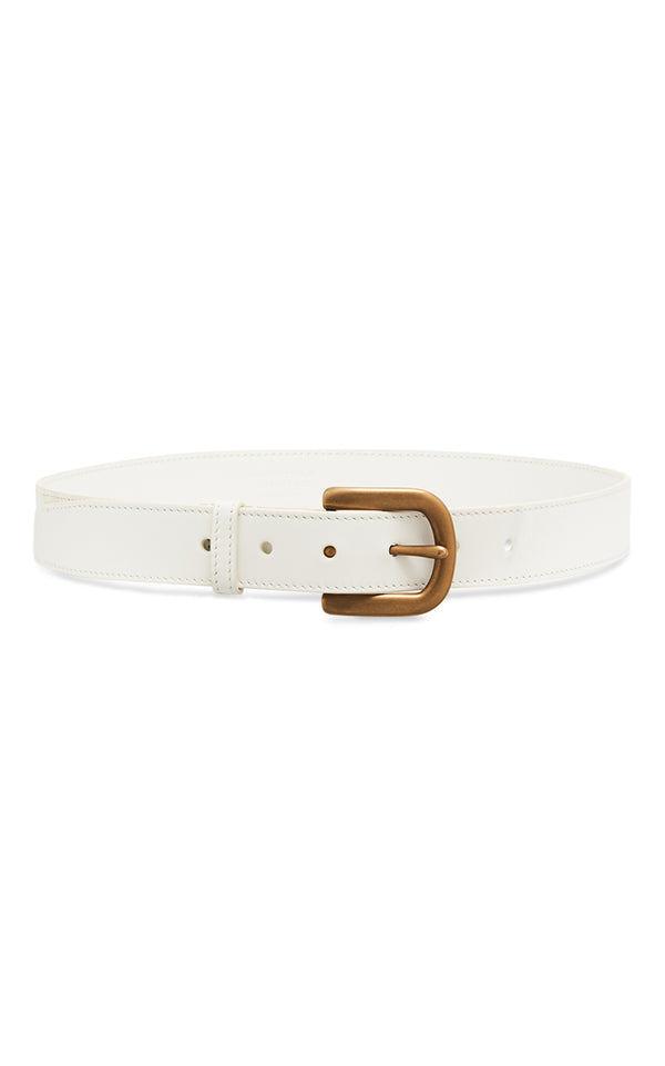 Gabriela Hearst Sam Belt In White Leather