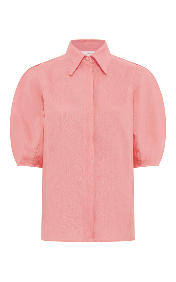 gabriela hearst Sansi Top in Rosa Aloe Linen