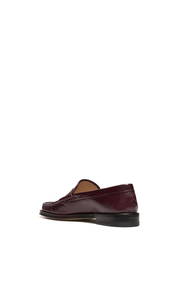 Gabriela Hearst Seren Loafer In Bordeaux Leather