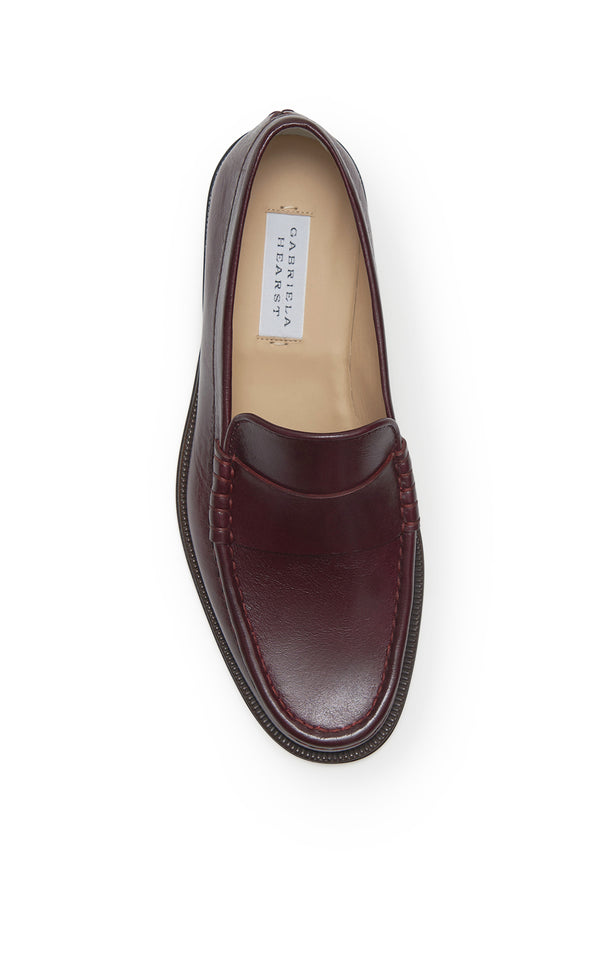 Gabriela Hearst Seren Loafer In Bordeaux Leather