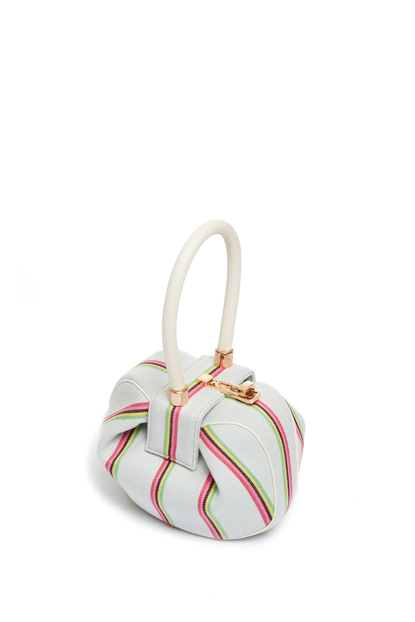 Gabriela Hearst Striped Demi Bag In Ivory Wool