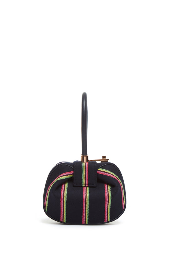 Gabriela Hearst Striped Demi Bag In Navy Wool