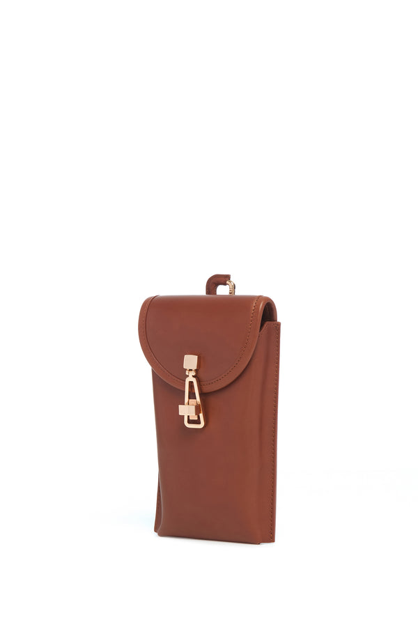 Gabriela Hearst Sunglasses Pouch In Cognac Leather