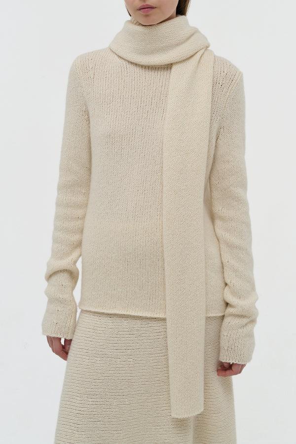 Gabriela Hearst Tulsi Knit Scarf In Ivory Cashmere