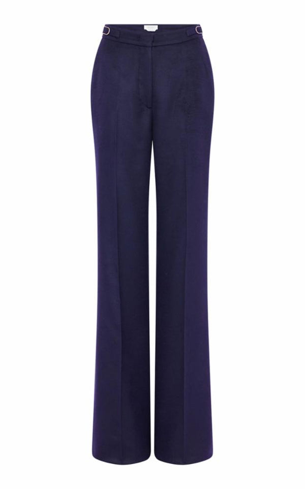 Gabriela Hearst Vesta Pant In Navy Winter Silk