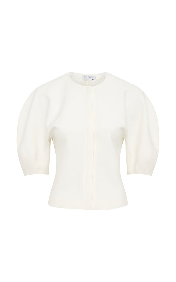 gabriela hearst Waverly Top in Ivory Recycled Wool