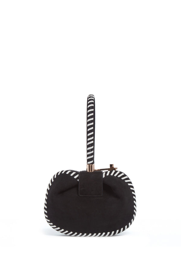 Gabriela Hearst Whipstitch Demi Bag In Black Suede