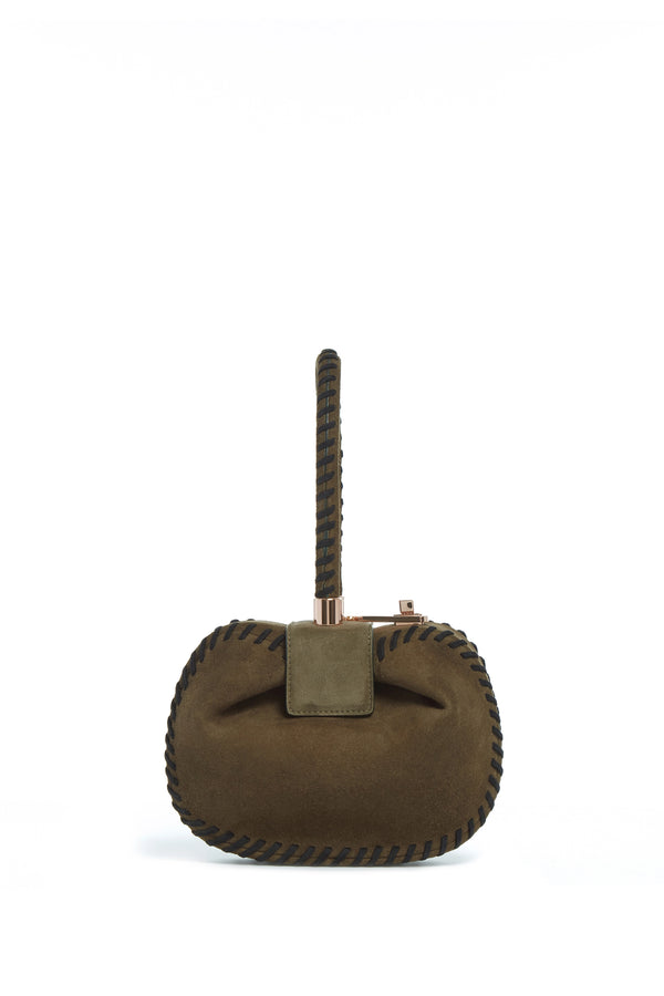 Gabriela Hearst Whipstitch Demi Bag In Olive Suede