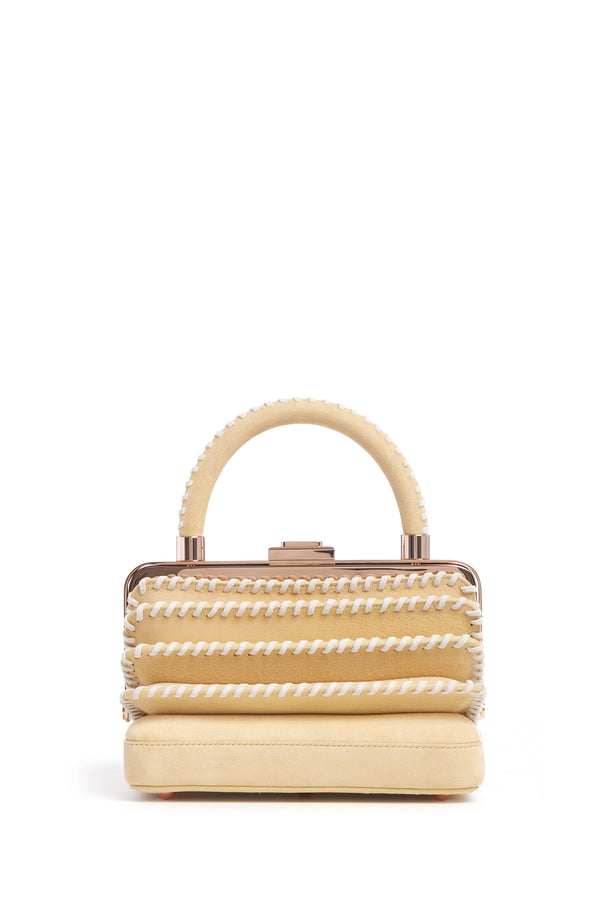 Gabriela Hearst Whipstitch Diana Bag In Nude Suede