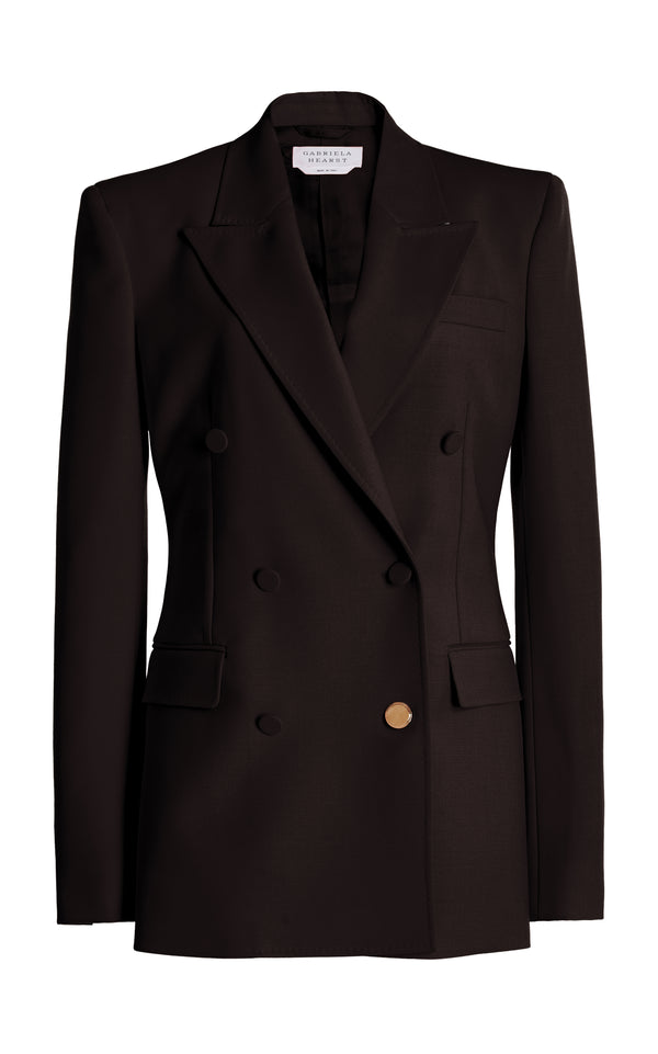 gabriela hearst Gavin Blazer in Chocolate Sportswear Wool