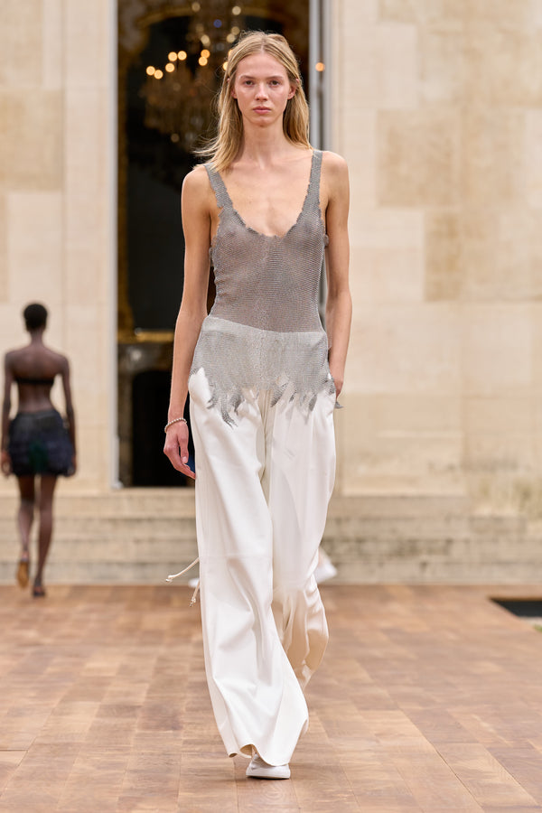 Gabriela Hearst Gelos Wide-Leg Pant In Ivory Soft Leather