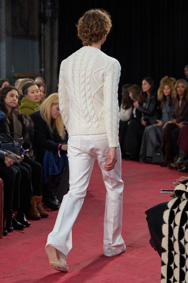 Gabriela Hearst Geoffrey Knit Sweater In Ivory Cashmere