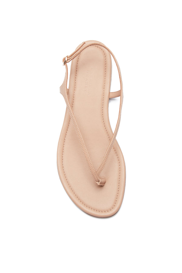 Gabriela Hearst Gia Flat Sandal In Dark Camel Nappa Leather