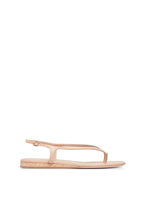 gabriela hearst Gia Flat Sandal in Dark Camel Nappa Leather