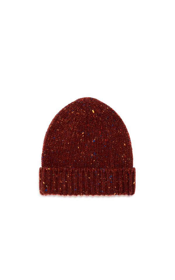 gabriela hearst Hailsham Knit Hat in Burnt Sienna Multi Speckle Cashmere
