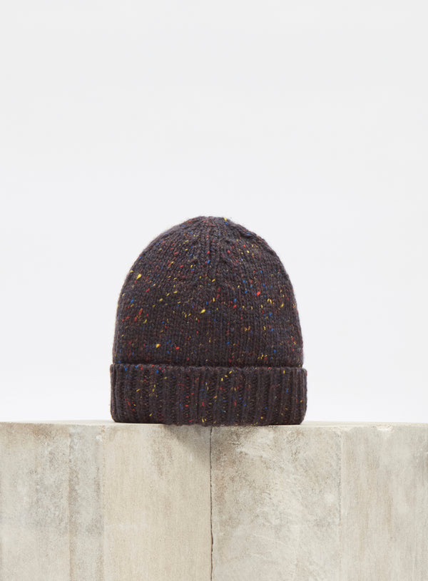 Gabriela Hearst Hailsham Knit Hat In Charcoal Multi Speckle Cashmere