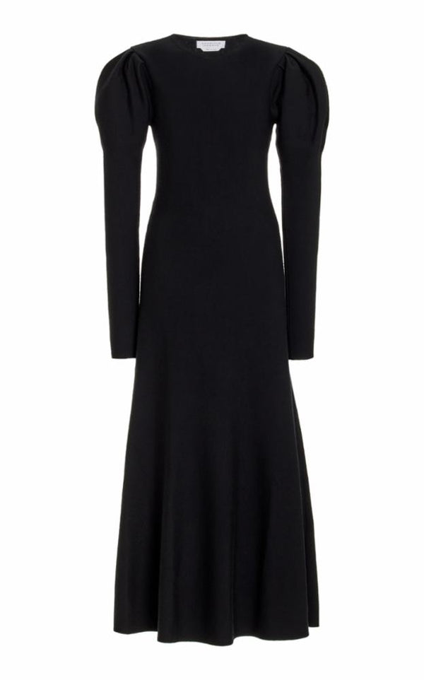 gabriela hearst Hannah Knit Maxi Dress in Black Merino Wool Cashmere