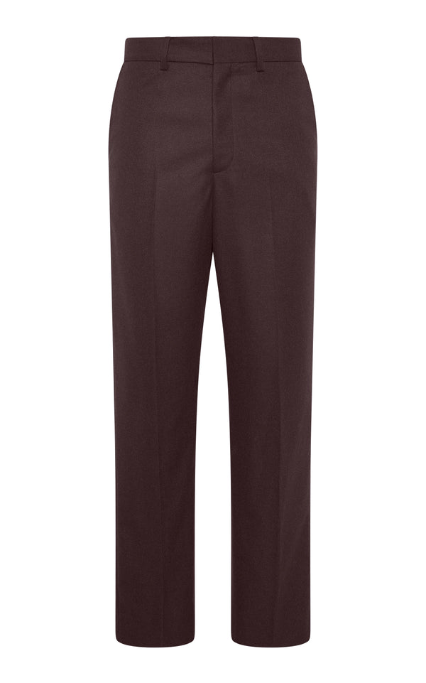 gabriela hearst Harold Trouser in Burnt Sienna Virgin Wool Cashmere