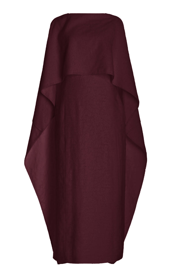 gabriela hearst Hunter Dress in Deep Bordeaux Cashmere Silk
