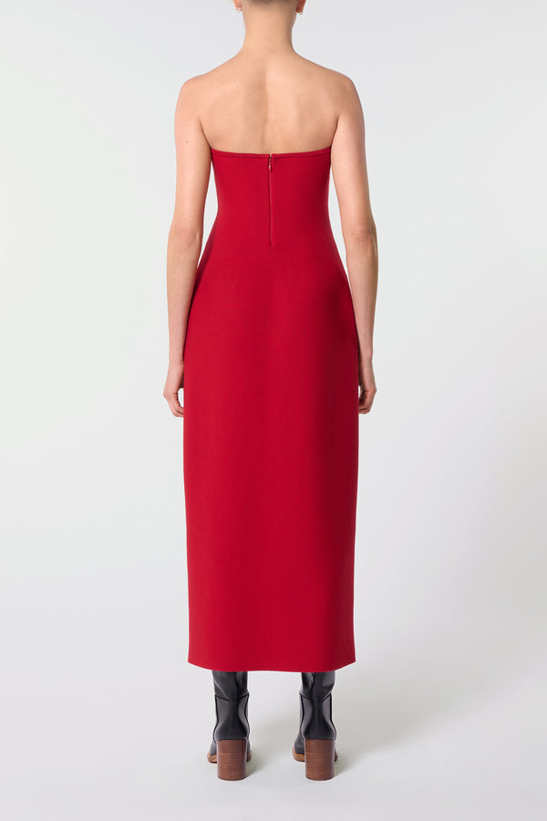 Gabriela Hearst Immanuel Knit Maxi Dress In Scarlet Red Merino Wool