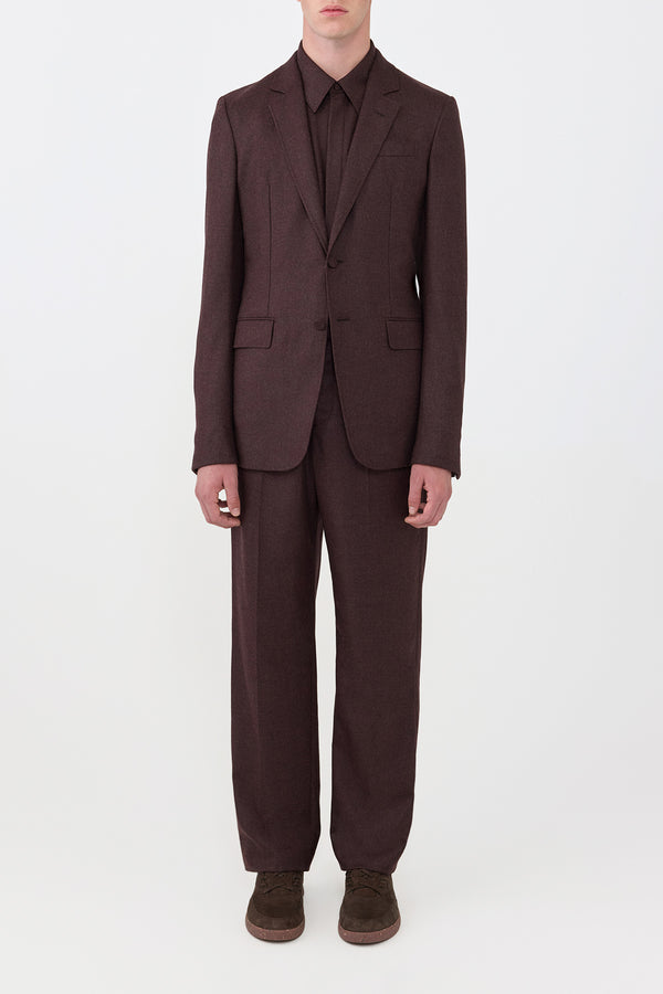 Gabriela Hearst Irving Jacket In Burnt Sienna Virgin Wool Cashmere