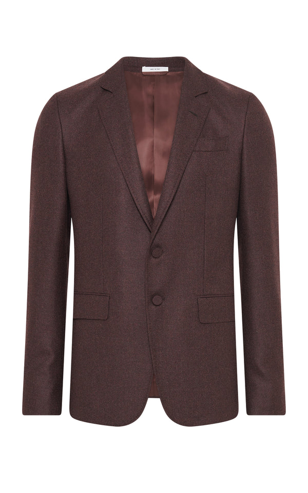 Gabriela Hearst Irving Jacket In Burnt Sienna Virgin Wool Cashmere
