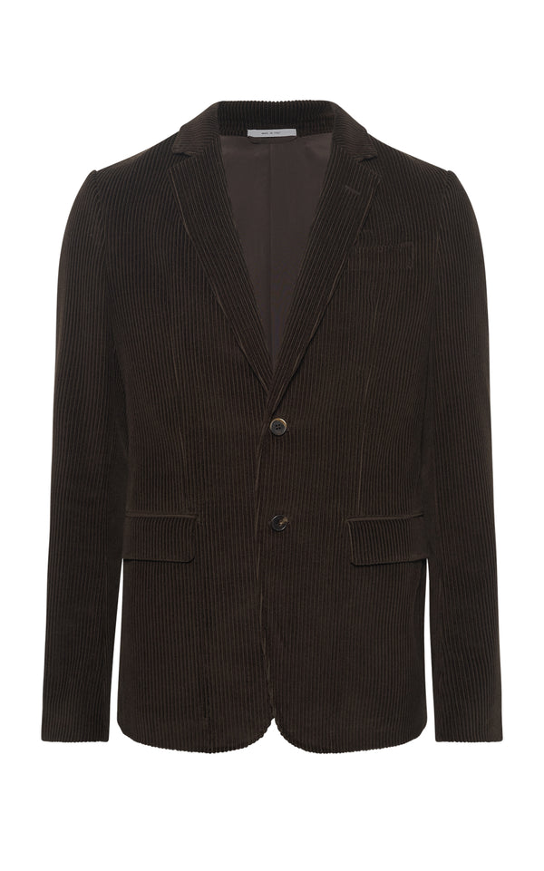 Gabriela Hearst Irving Jacket In Chocolate Cashmere Corduroy