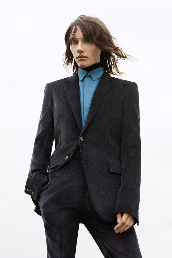 Gabriela Hearst Irving Jacket In Dark Navy Sea Island Cotton Corduroy