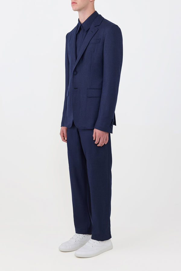 Gabriela Hearst Irving Jacket In Navy Virgin Wool Cashmere