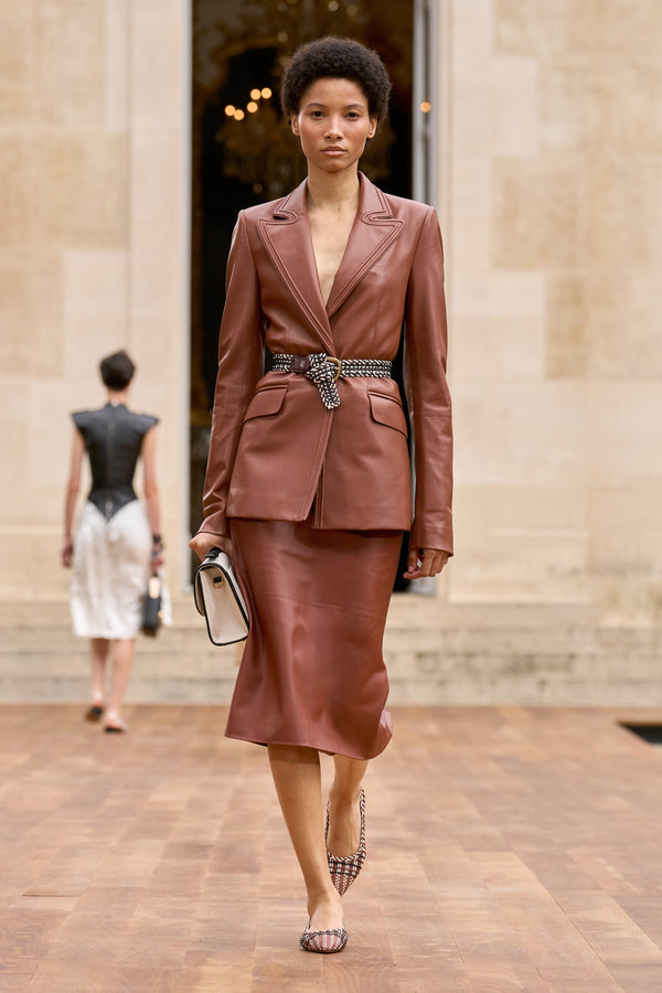 Gabriela Hearst Isara Blazer In Cognac Nappa Leather