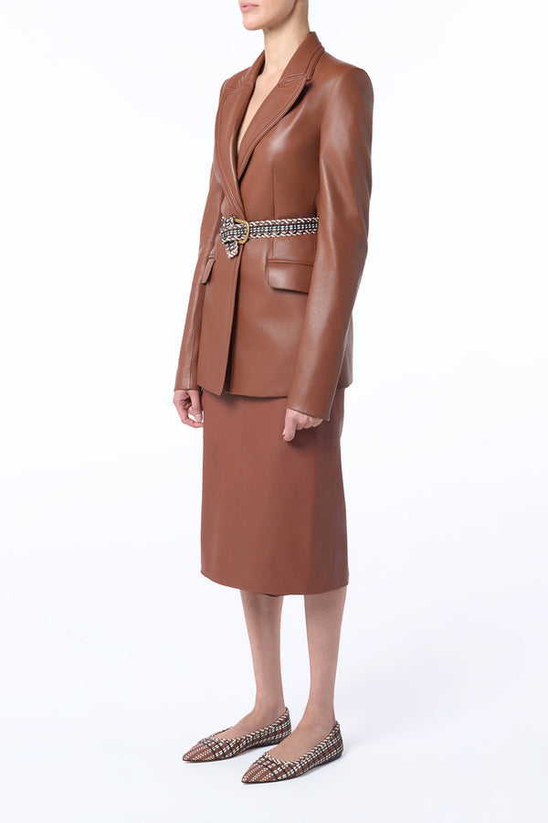 Gabriela Hearst Isara Blazer In Cognac Nappa Leather