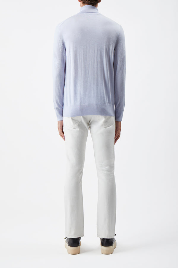 Gabriela Hearst Jermaine Knit Turtleneck In Halogen Blue Merino Wool