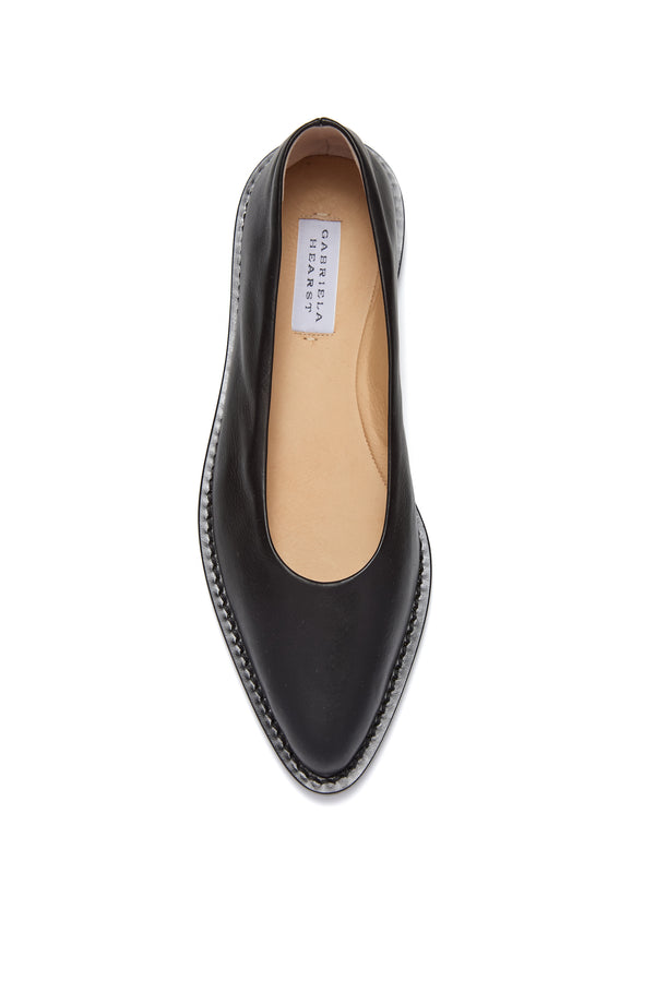 Gabriela Hearst Kati Ballerina Flat Shoe In Black Leather