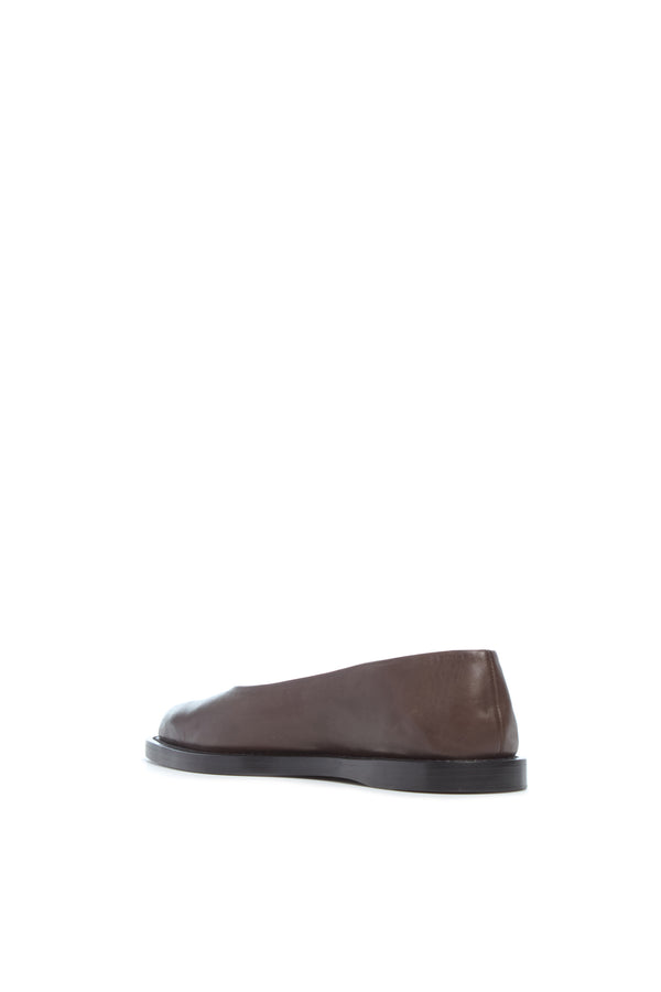 Gabriela Hearst Kati Ballerina Flat Shoe In Chocolate Leather
