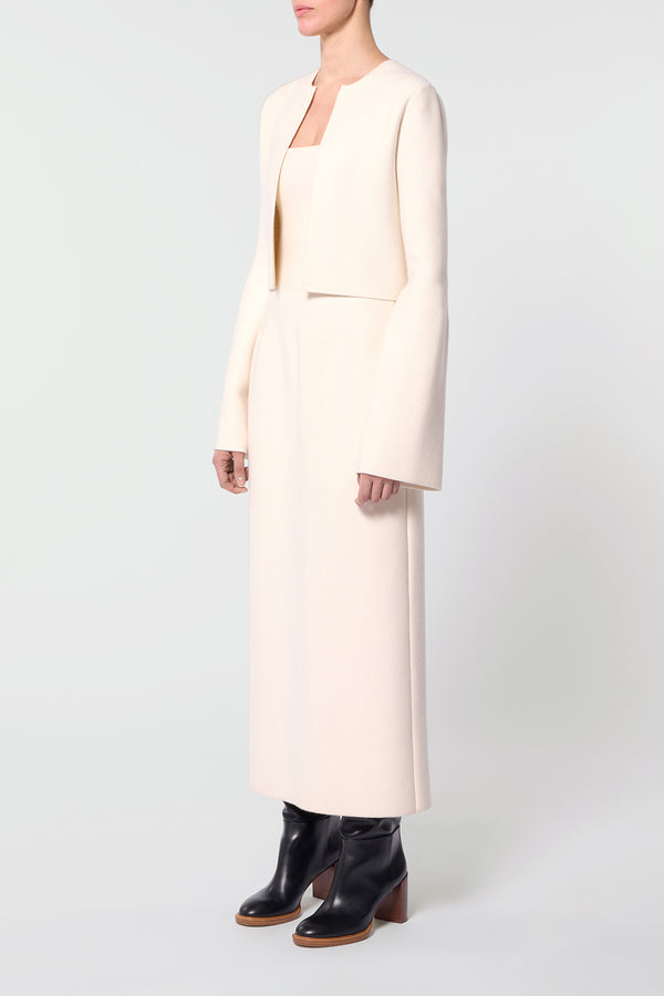 Gabriela Hearst Katlin Knit Jacket In Ivory Merino Wool