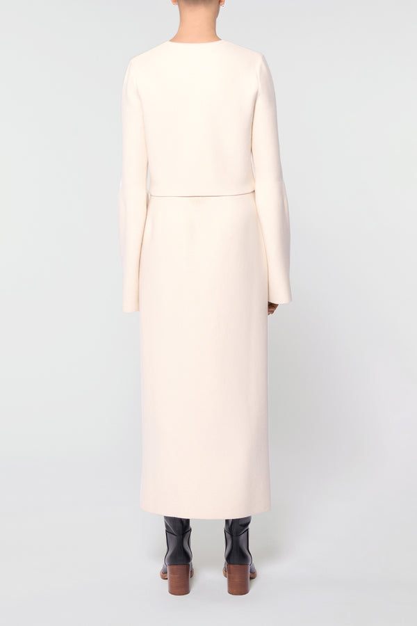 Gabriela Hearst Katlin Knit Jacket In Ivory Merino Wool