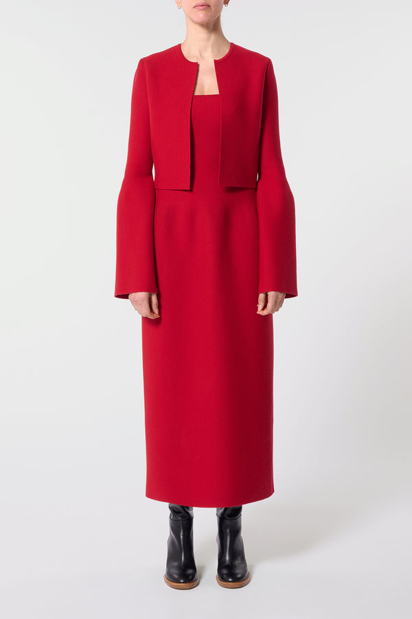 Gabriela Hearst Katlin Knit Jacket In Scarlet Red Merino Wool