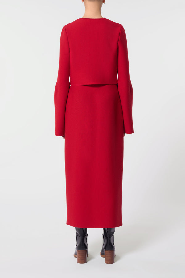 Gabriela Hearst Katlin Knit Jacket In Scarlet Red Merino Wool