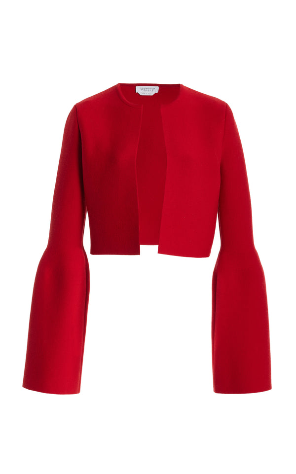 gabriela hearst Katlin Knit Jacket in Scarlet Red Merino Wool