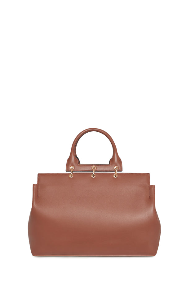 gabriela hearst Large Amethyst Bag in Cognac Nappa Leather