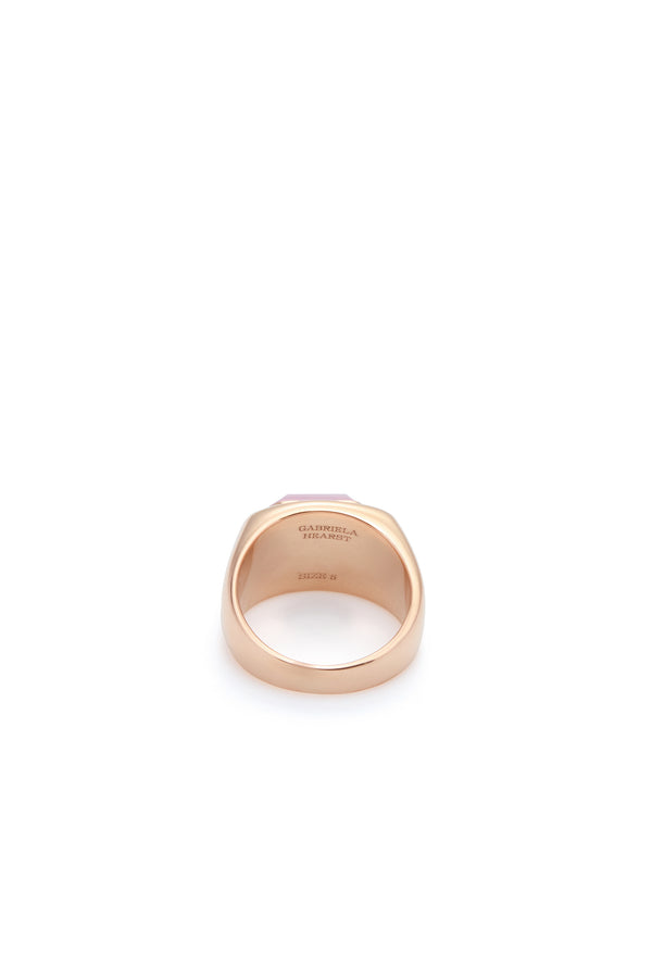 Gabriela Hearst Large Ring In 18K Rose Gold & Rose Quartz Stone