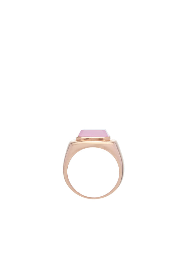 Gabriela Hearst Large Ring In 18K Rose Gold & Rose Quartz Stone